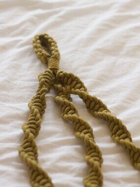 Avocado Green Macrame Plant Hanger